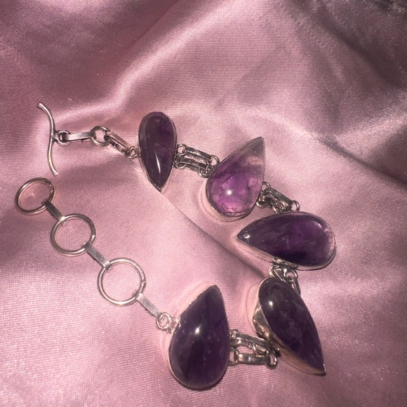 Amethyst Silver Bracelet New